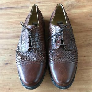Johnston & Murphy Brown Leather Oxford Dre…